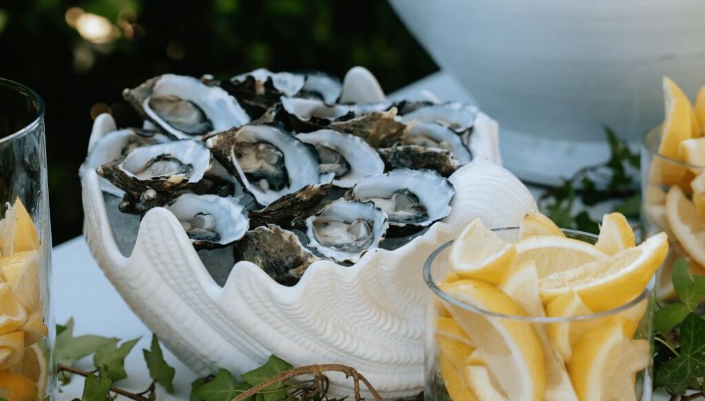 oysters on wedding menu